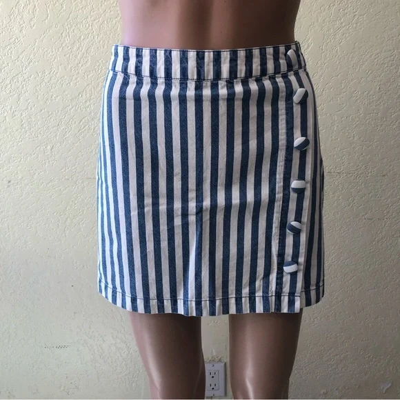 Forever 21 Skirts Forever Womens Size M Bluewhite Stripes